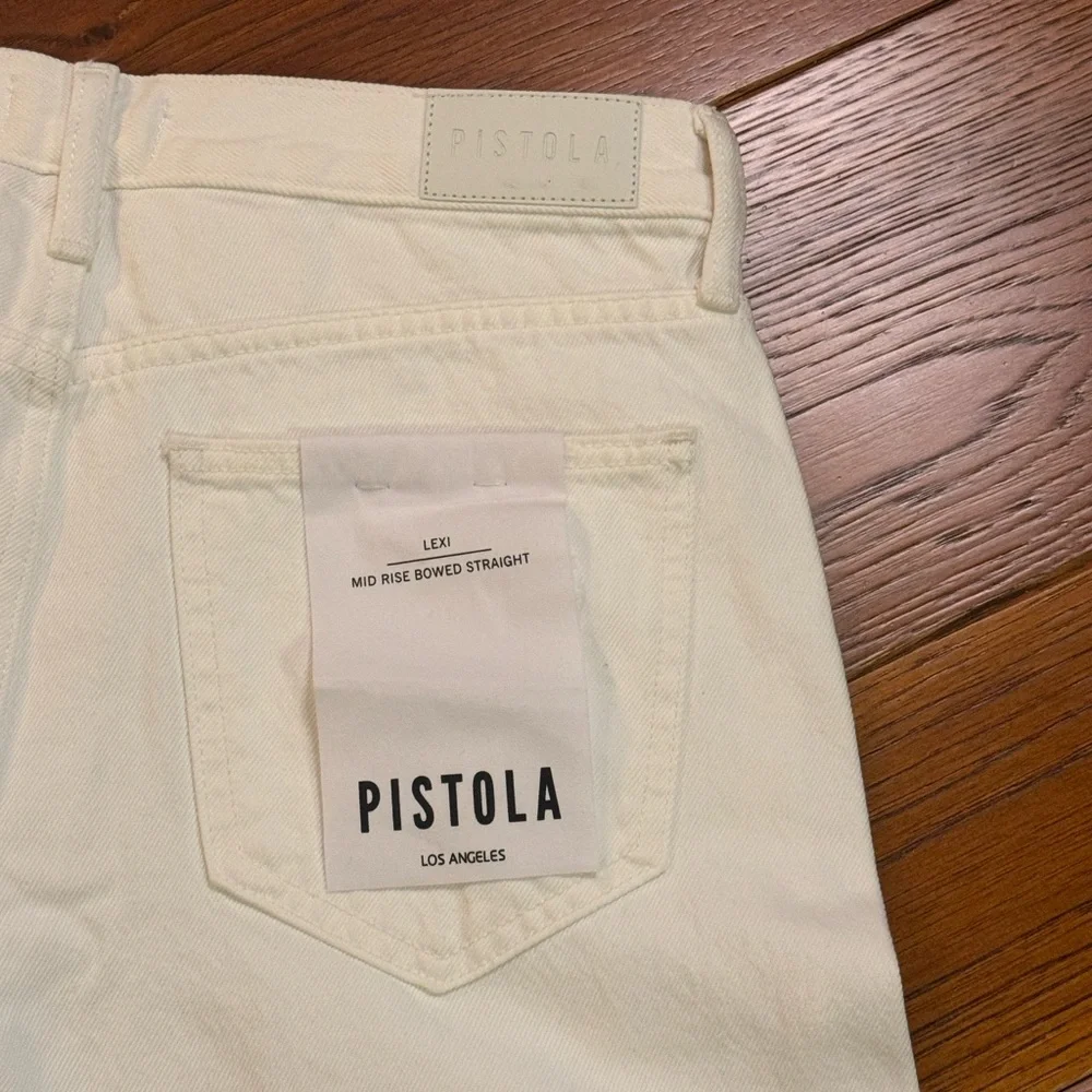 Pistola Lexi Mid Rise Bowed Straight Leg Jeans - Picture 12 of 13